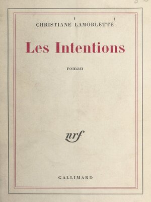 cover image of Les intentions
